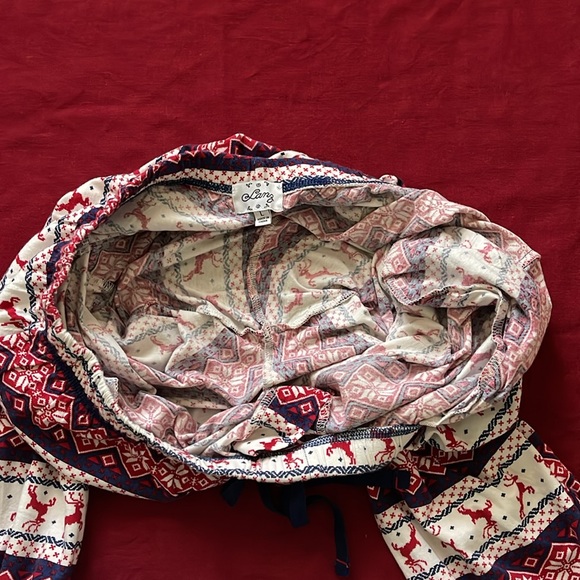 Lanz of Salzburg Sz L Women’s Reindeer Fair Isle Pajama PantS ONLY - Picture 10 of 13